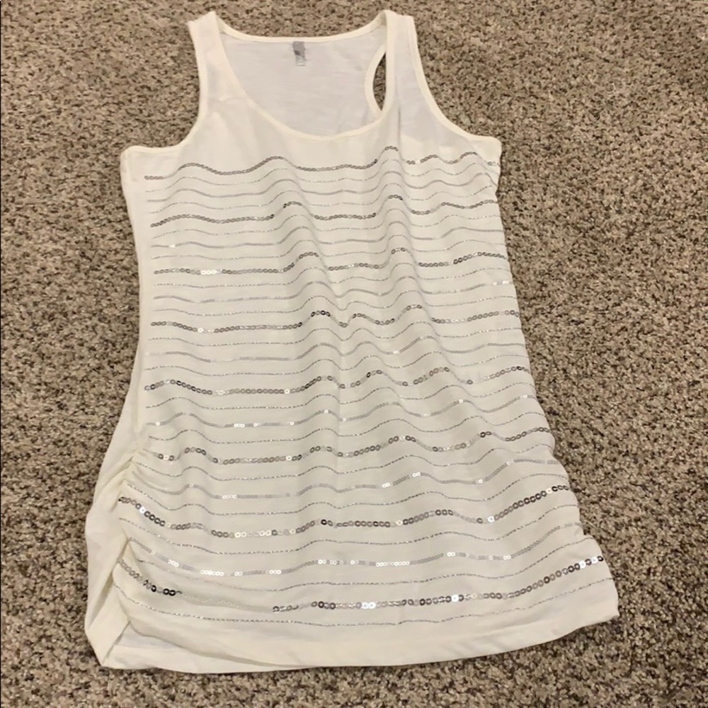Racer back sequin tank